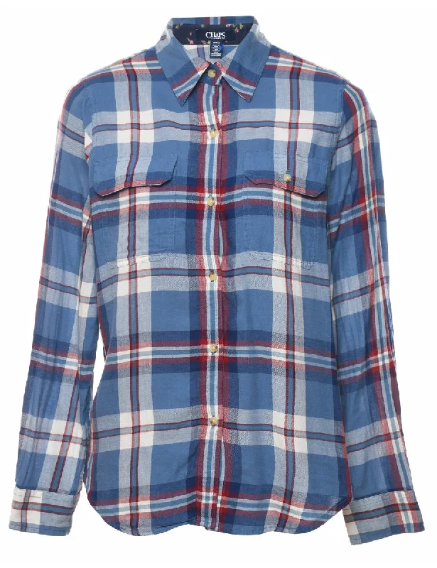 Chaps Checked Shirt - M Athletic Women's High - 