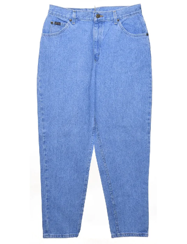Riders High Waist Light Wash Tapered Jeans - W30 L29 Contemporary 