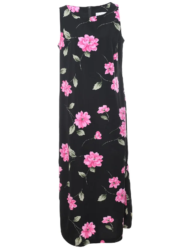 Floral Print Dress - M Luxurious Women's High -  end