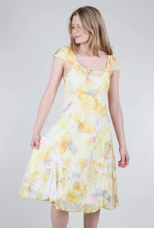 Scarf Dress, Yellow Floralalia Refined Women's 