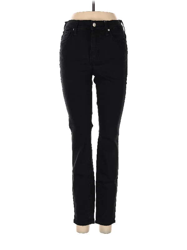 High-Rise Straight-leg Jeans in Dark Wash Trendy Women's Oversized