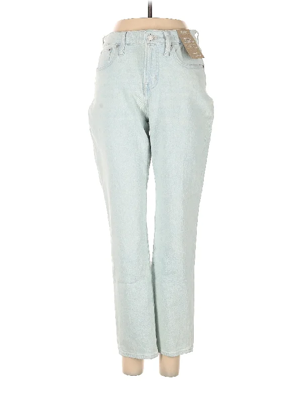 Low-Rise Wide-leg Jeans in Light Wash Dapper Women's Bow - adorned