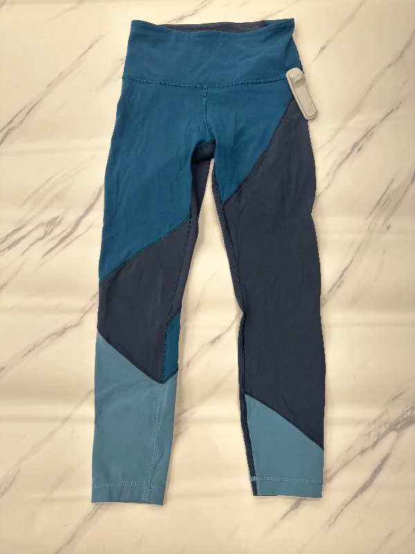 Athletic Leggings By Lululemon In Teal, Size: 6 Classic Women's Pin - striped