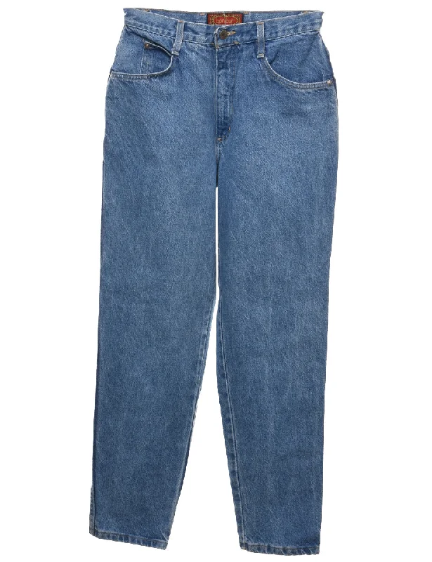 Medium Wash Tapered Jeans - W26 L28 Hip Women's Urban