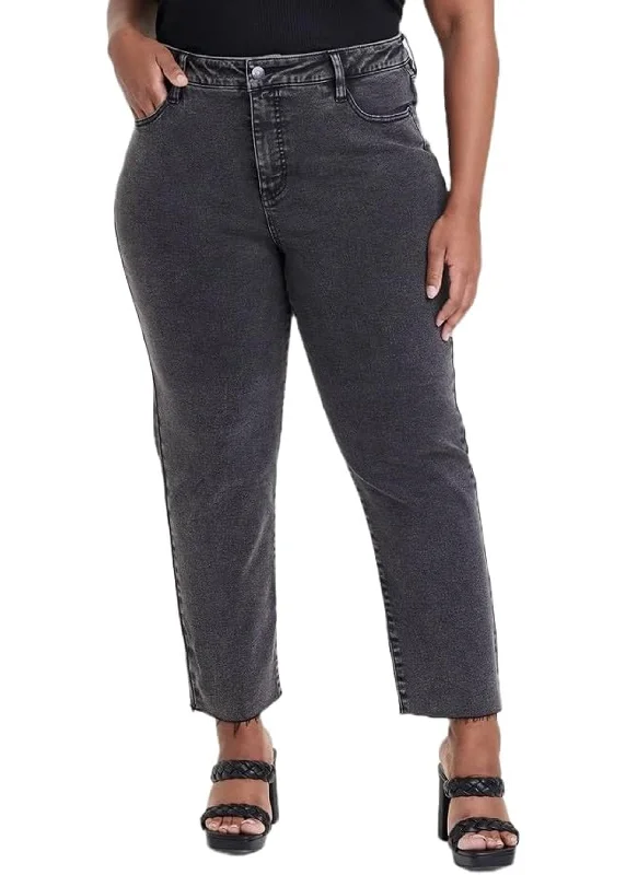 Women's Plain Jeans,Grey Confident Women's High - fashion