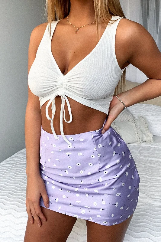 Krisy Crop - White Tough Women's Military - inspired