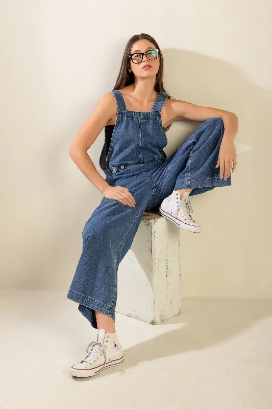 LET ME TALK DENIM CARGO PANTS Dapper Women's 1920S