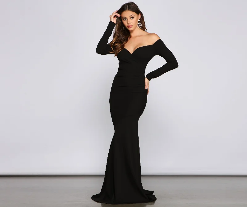 Renata Formal Off The Shoulder Mermaid Stylish Women's Tropical 