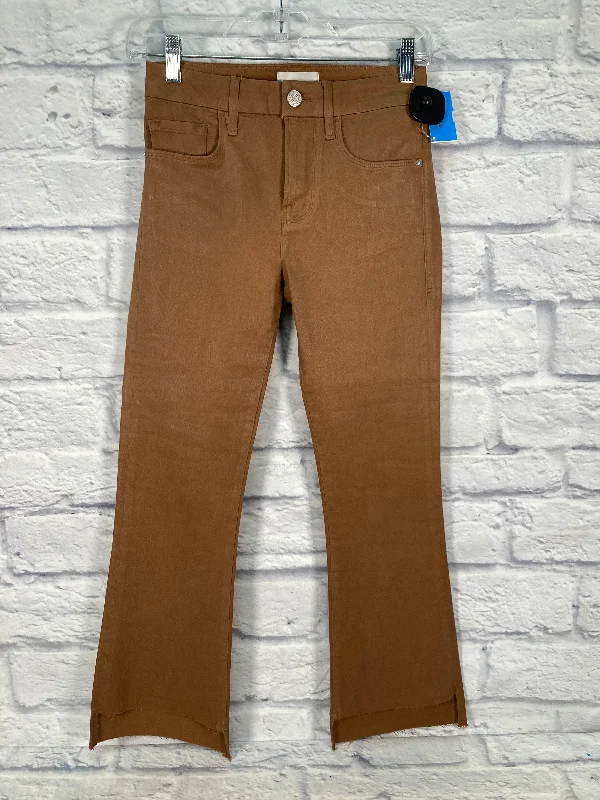 Jeans Designer By Frame In Brown, Size: 0 Sleek Women's 