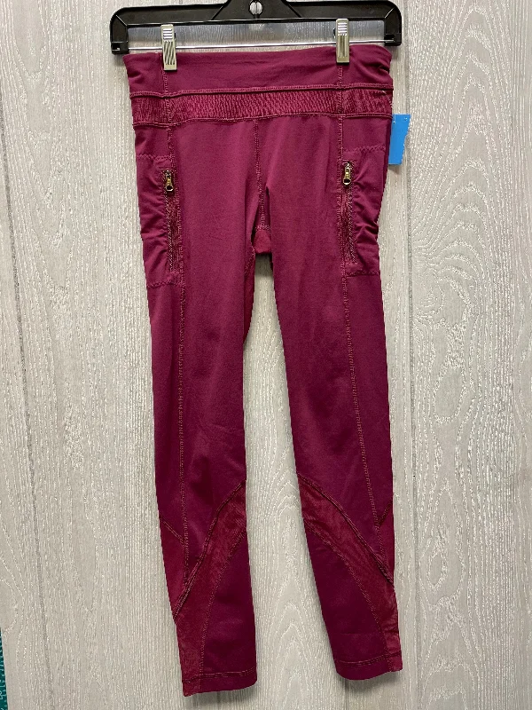 Athletic Leggings By Lululemon In Pink, Size: 4 Classic Women's Pin - striped