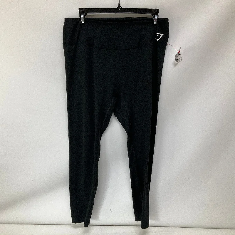 Athletic Leggings By Gym Shark In Black, Size: 2x Traditional Women's 