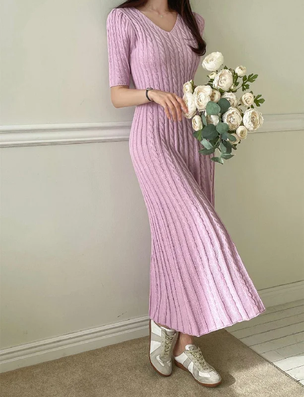 Unibic Knitted Dress British Gentlewoman Style