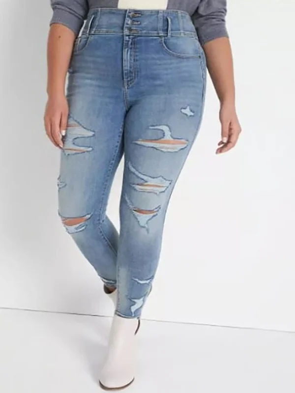 Lane Bryant Size 20 Light Blue Ultra High-Rise Jeggings NWT Contemporary 