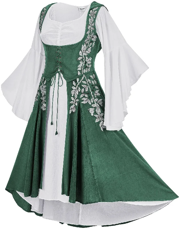 Tauriel Maxi Set Silver Embroidery Hip Women's Retro