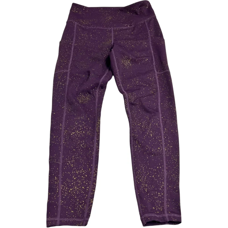 Athletic Leggings By Love In Gold & Purple, Size: L Business