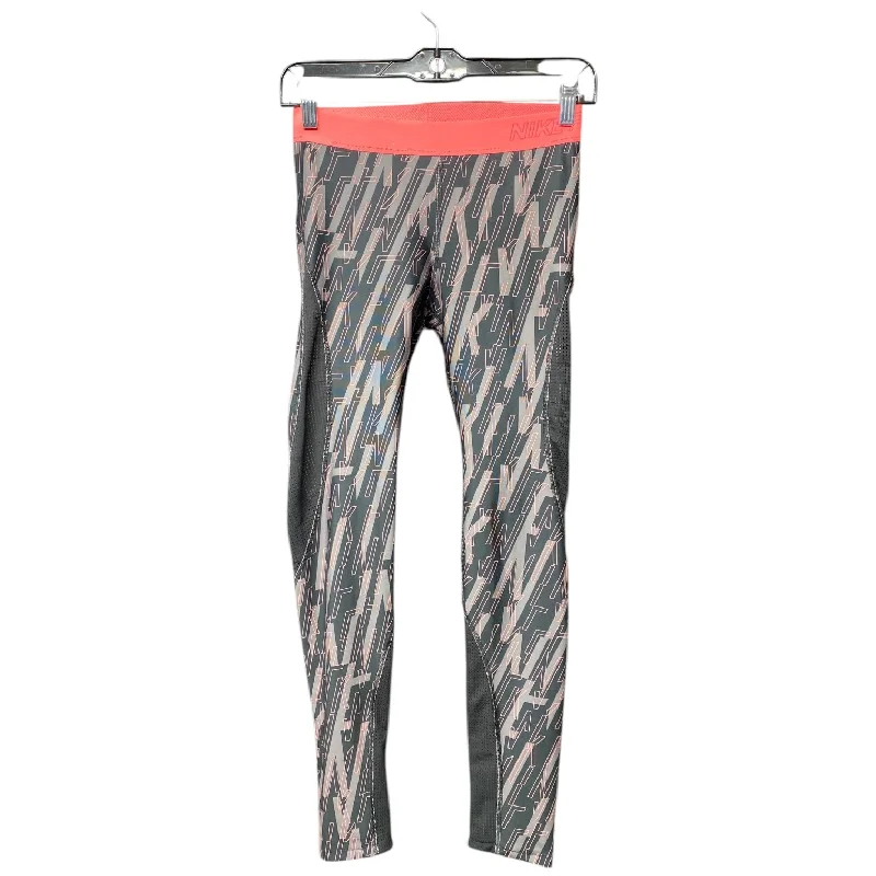 Athletic Leggings By Nike Apparel In Grey & Orange, Size: S Refined Women's Velvet