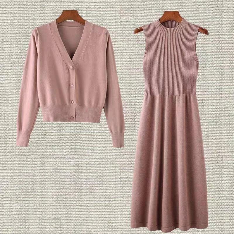 Vimith Set of Dress and Cape Trendy Women's Oversized