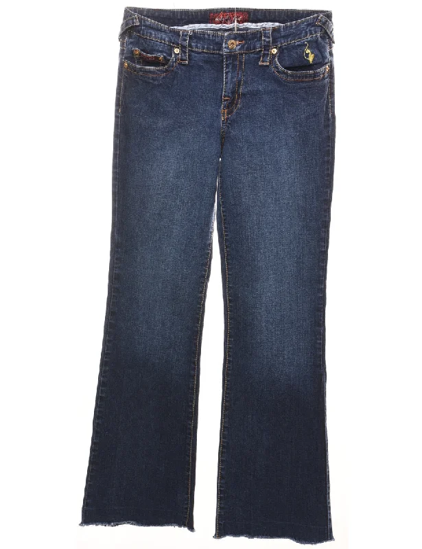 Dark Wash Bootcut Baby Phat Embellished Jeans - W30 L30 Sustainable Organic