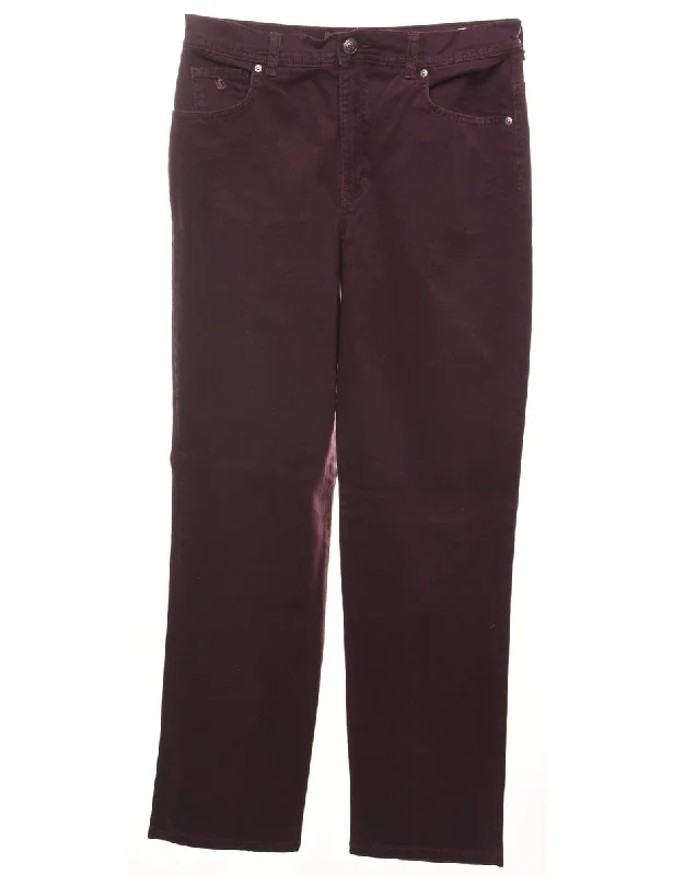 Plum Tapered Jeans - W30 L29 Sophisticated Women's Tailored