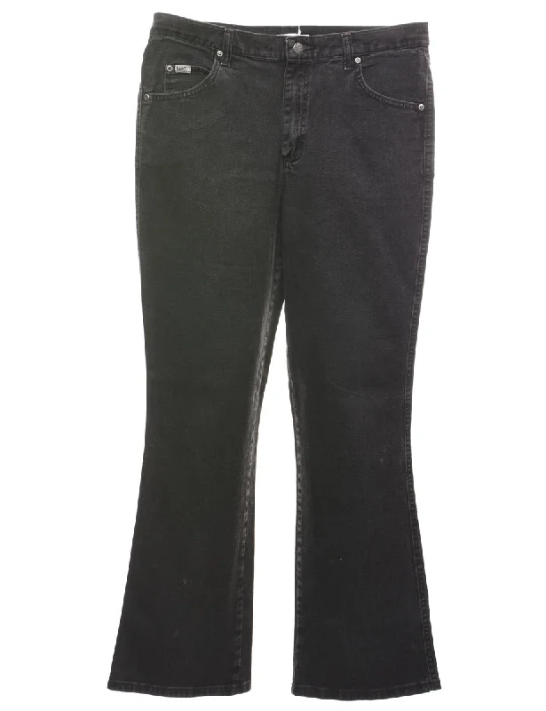 Boot Cut Lee Black Jeans - W33 L31 Traditional Women's 