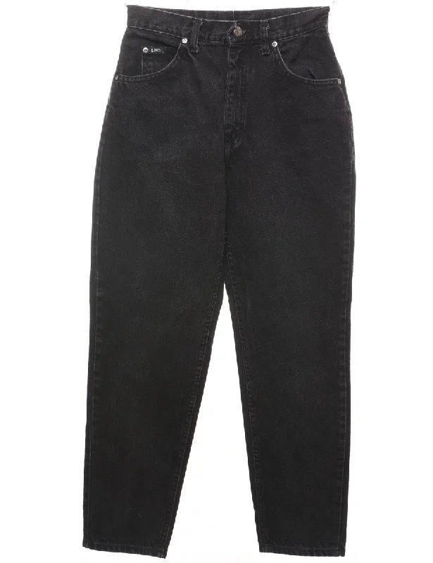 Tapered Black Lee Jeans - W25 L28 Sporty Women's Tennis