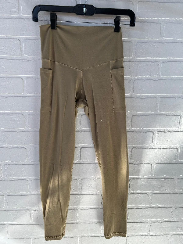 Athletic Leggings By Aerie In Tan, Size: 8 Athletic Women's High - 