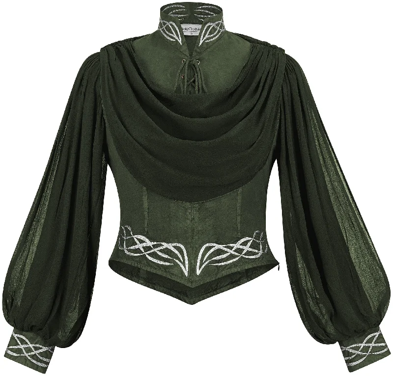 Lysandra Limited Edition Moss Green Monochromatic Office Style
