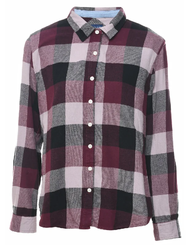 Multi-colour Plaid Shirt - L Relaxed Women's 