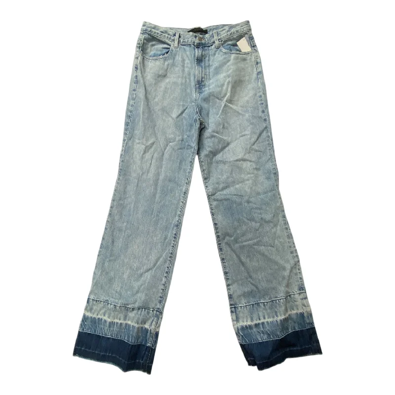 Jeans Wide Leg By J Brand In Blue Denim, Size: 10 Laid - back Women's Style