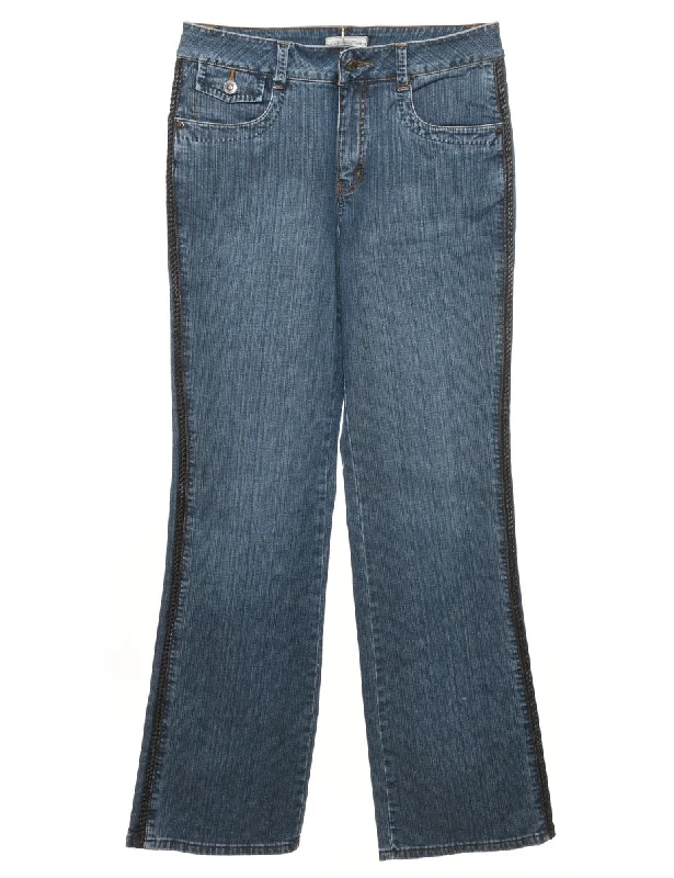 High Waist Medium Wash Bootcut Jeans - W31 L30 Trendy Women's 