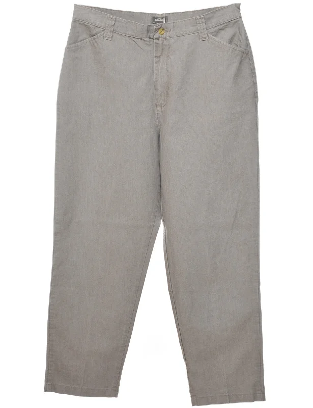 Tapered Grey Lee Trousers - W33 L28 Modern Women's 