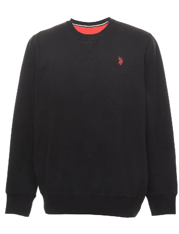 Black Plain Sweatshirt - M Bohemian Women's Free