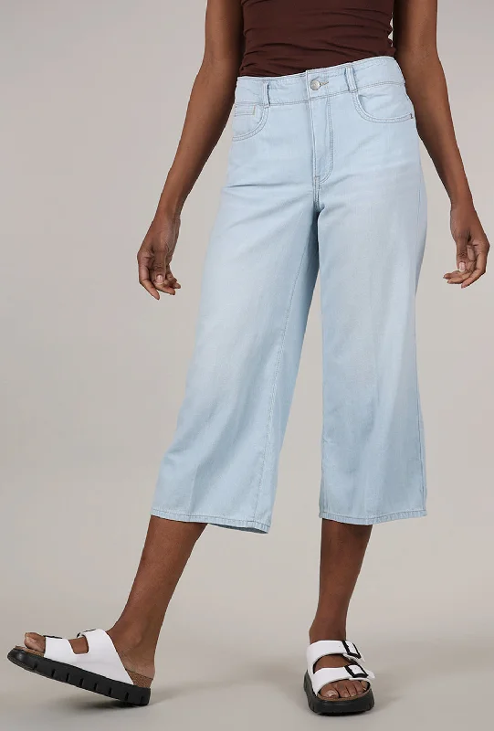Brigitte Wide-Leg Crop Jean, Ocean Front Hip Women's Retro