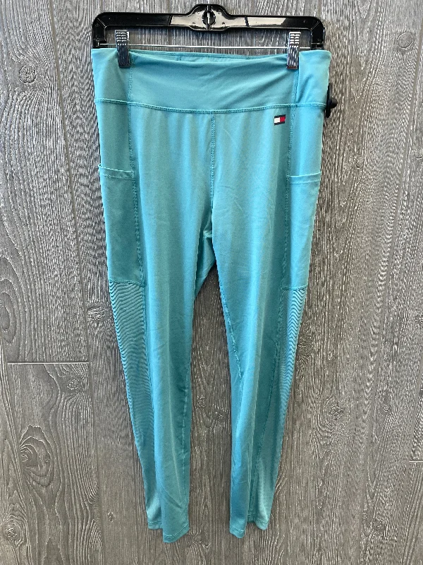 Athletic Leggings By Tommy Hilfiger In Blue, Size: L Women