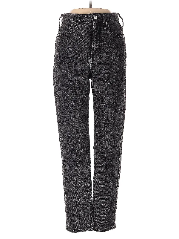 Mid-Rise Straight-leg Jeans Refined Women's Hand - crafted
