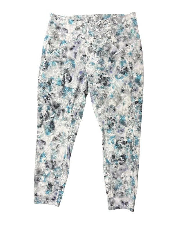 Athletic Leggings By Lululemon In Grey, Size: 14 Feminine Women's Style 