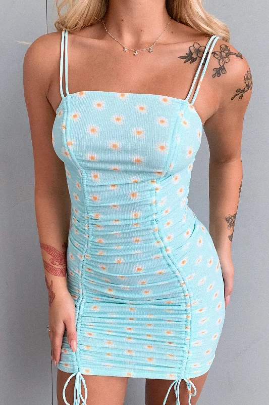 Summah Dress - Blue Floral Monochromatic All - in - one