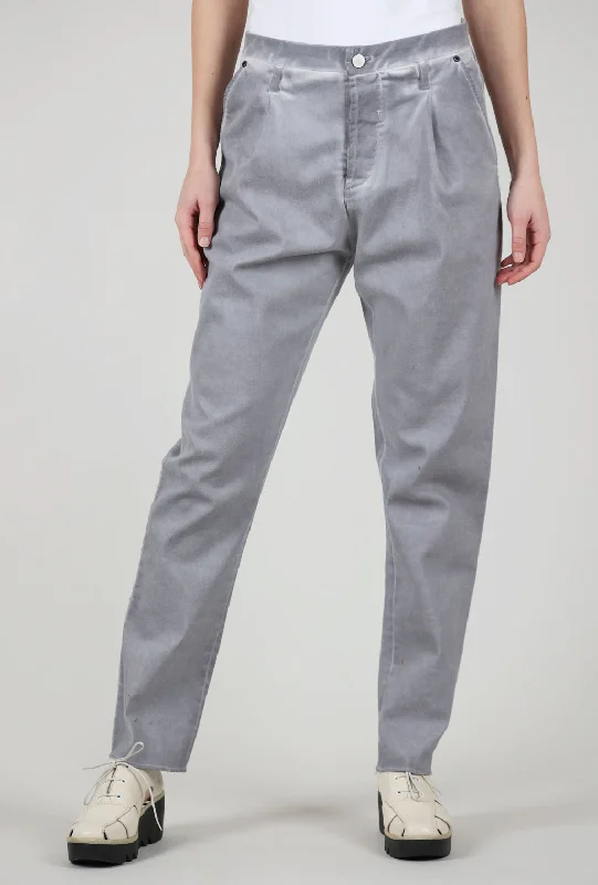 Pleat Detail Stretch Trouser, Anthracite Edgy Women's Punk