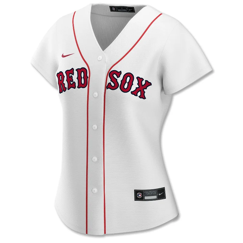 Ladies Nike Replica Home Jersey - White - Blank Bold Women's Animal Print