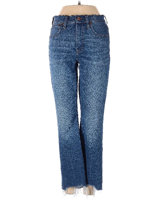 Mid-Rise Bootleg Jeans in Medium Wash Preppy Women's College