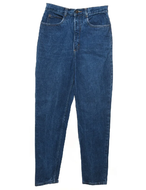 High Waist Dark Wash Tapered Jeans - W26 L29 Cool Women's Skate