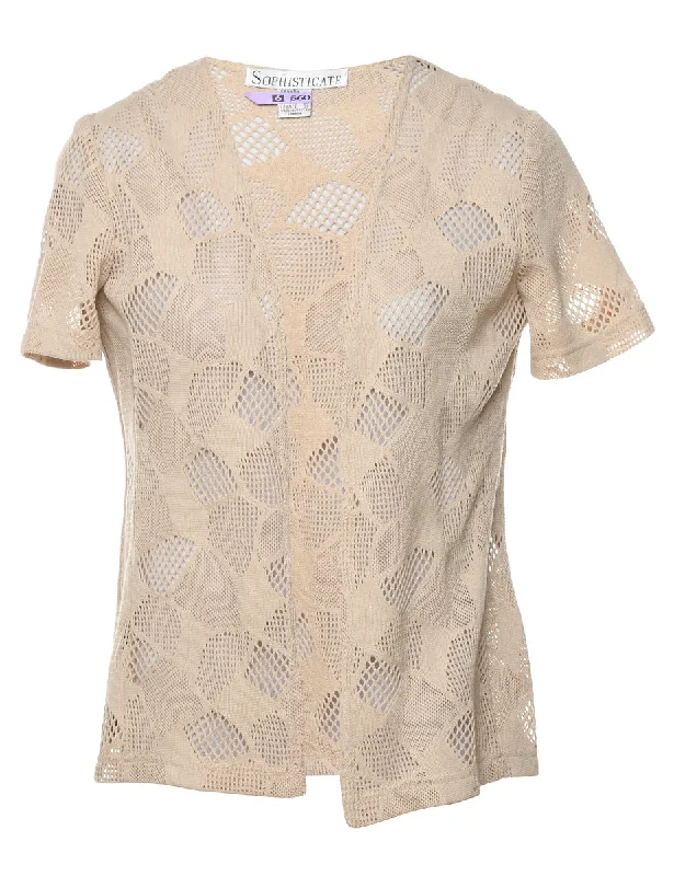 Beige Lace Design Jacket - S Trendy Women's 