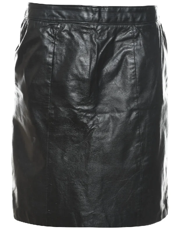 Black Leather Skirt - M purpose