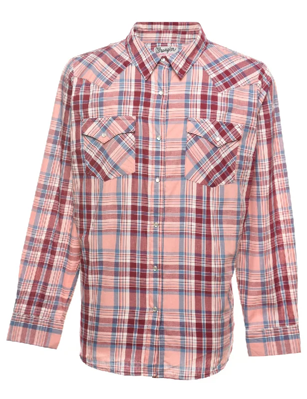 Wrangler Checked Shirt - XL Polished Women's Silk