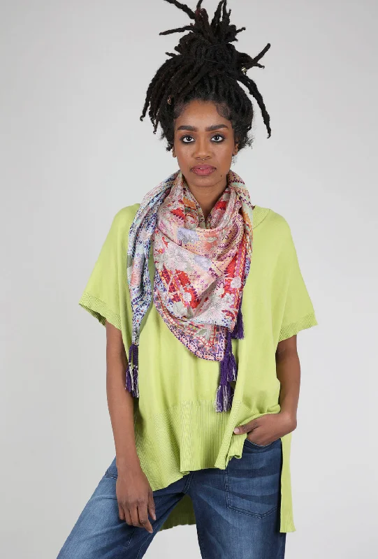 Garden Mosaic Scarf, Purple Multi Modern Women's 