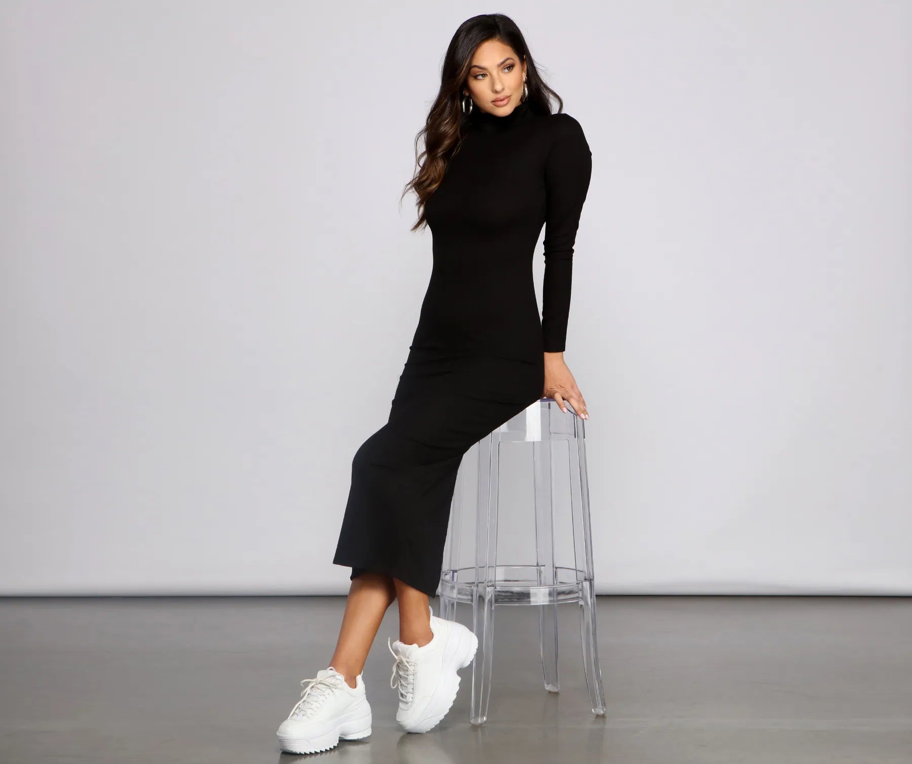 Basic Mood Ribbed Knit Maxi Dress Women