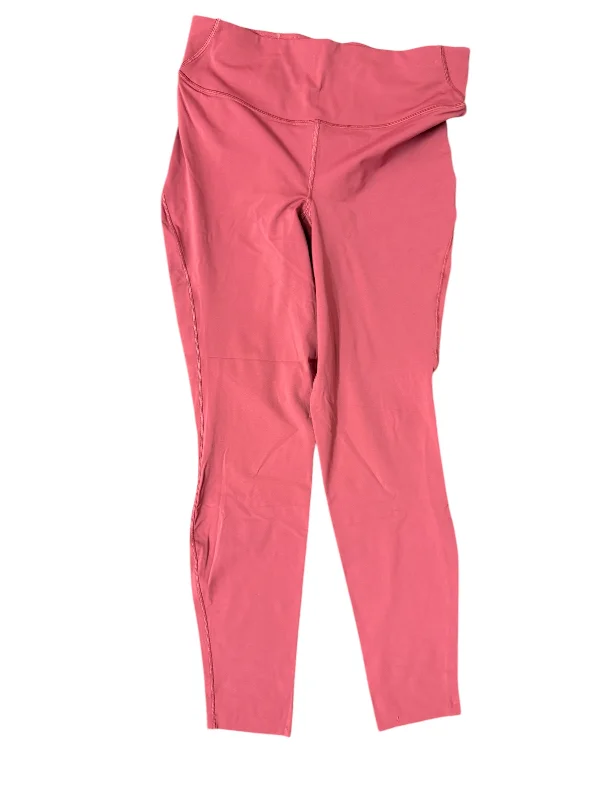 Athletic Leggings By Lululemon In Red, Size: 12 Relaxed Women's 