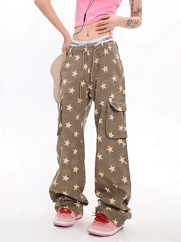 Y2K Star Low Rise Jeans British Gentlewoman Style