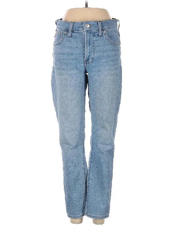 Mid-Rise Straight-leg Jeans in Light Wash Modern Women's 