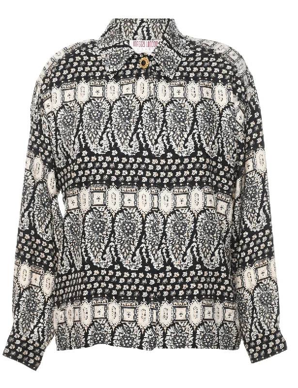 Paisley Silk Shirt - L Refined Women's 